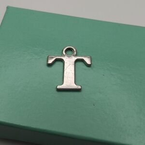 Silver T‎ initial customized jewelry charm